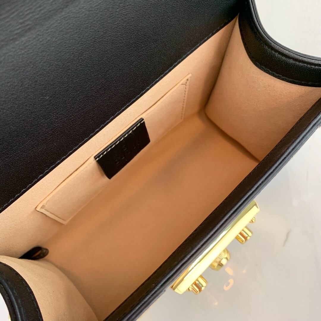 Gucci Padlock Small GG Shoulder Bag 432182 Black