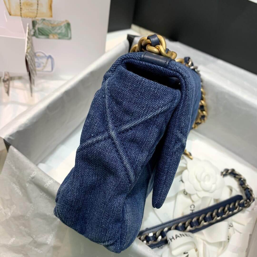 Chanel 19 Small Flap Bag AS1160 Denim