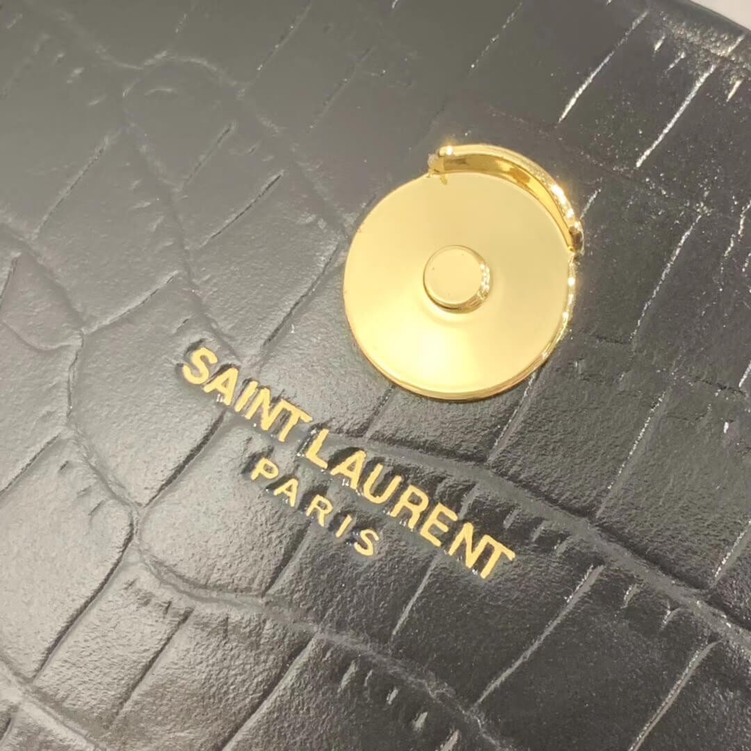 Saint Laurent Small Kate Tassel Chain Bag In Crocodile Leather 354120