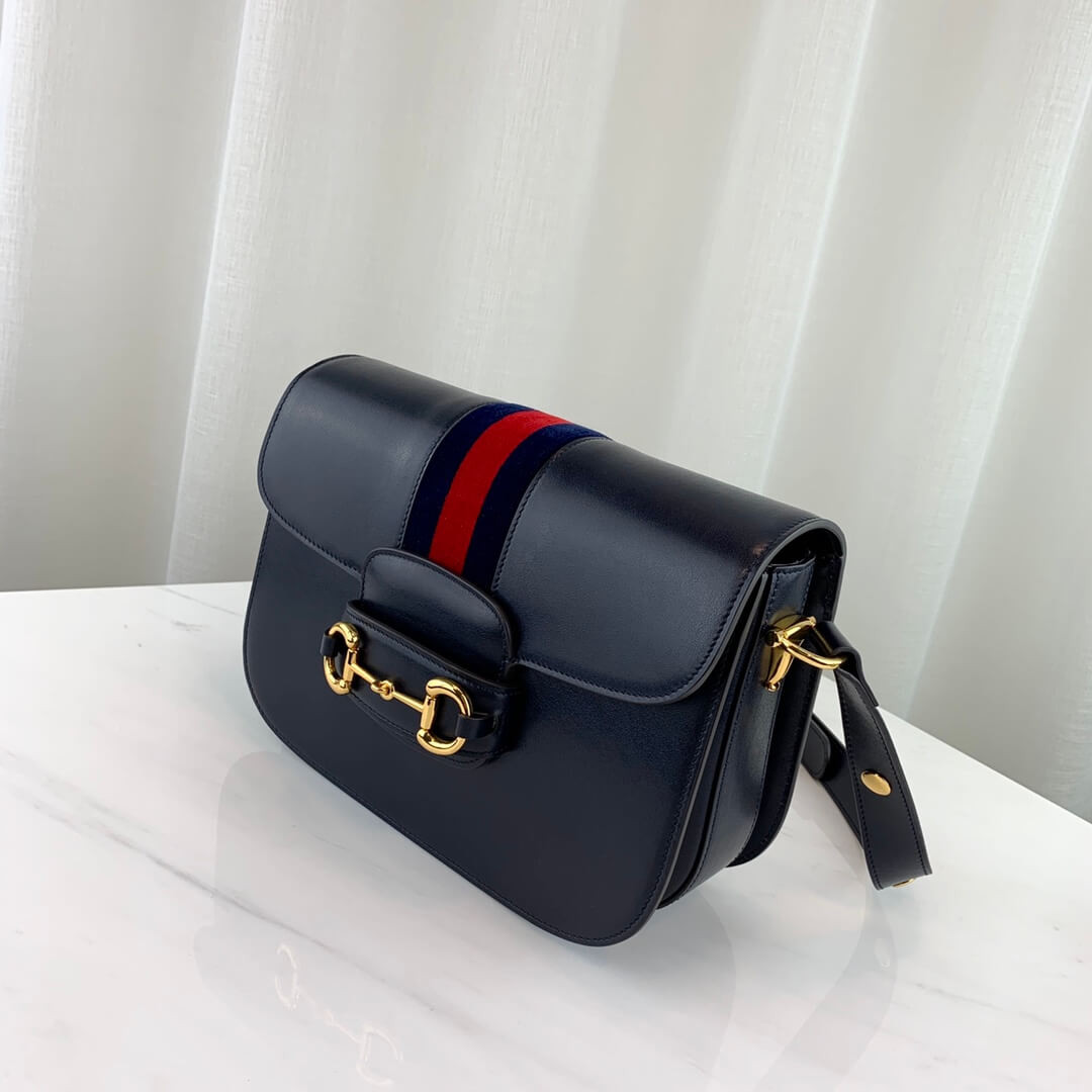 Gucci 1955 Horsebit Shoulder Bag 602204 Blue