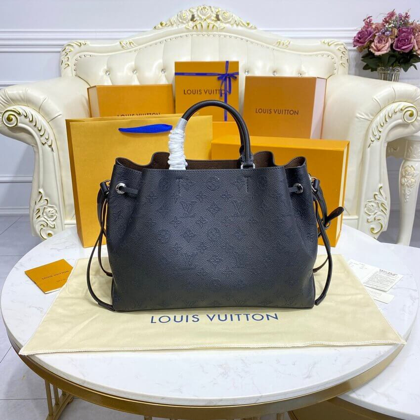Louis Vuitton Mahina Calf Leather Bella Tote M59200 Black