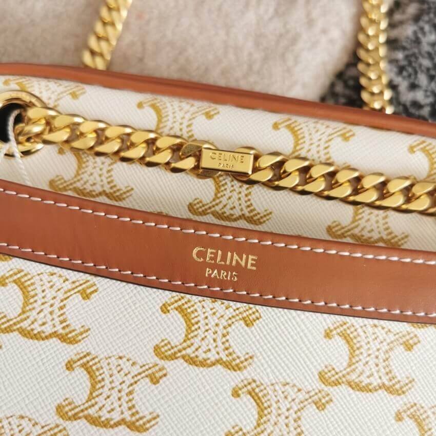 Celine Small Patapans In Triomphe Canvas and Calfskin 196252