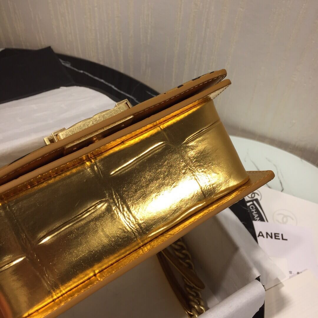 Chanel Crocodile Embossed Boy Chanel Handbag A67086