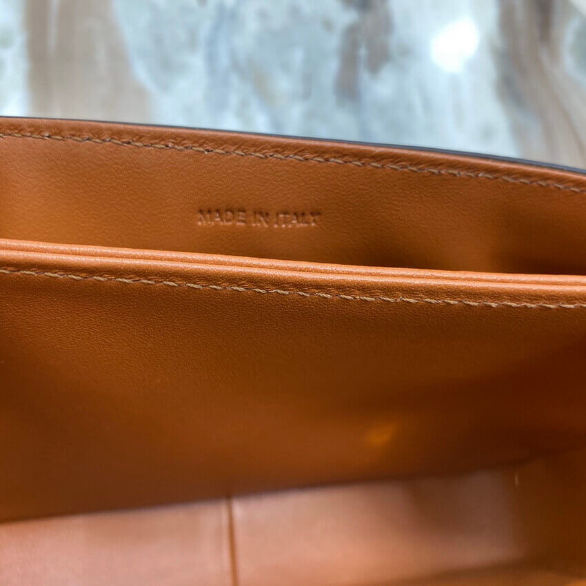 Celine Teen Triomphe Bag in Triomphe Canvas and Calfskin 188882 White