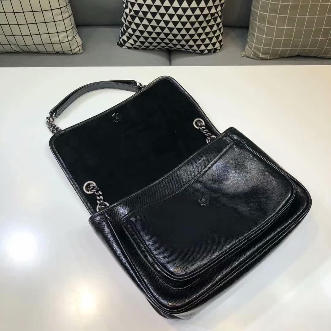 Saint Laurent Niki Baby In Metallic Leather 498894