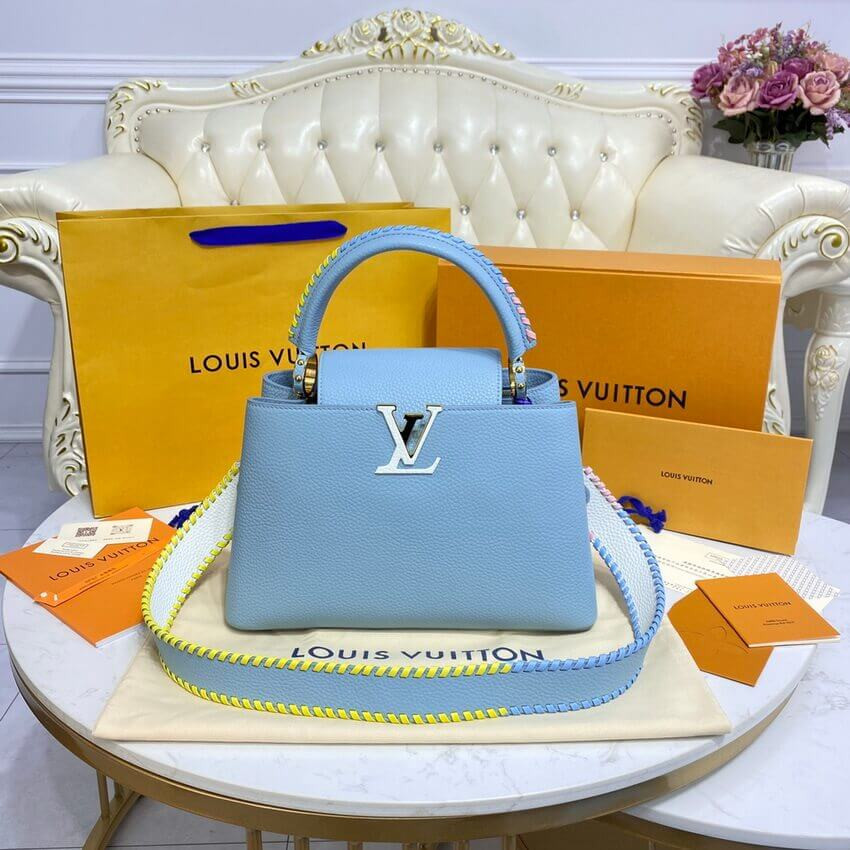 Louis Vuitton Capucines MM Bag M57672 Olympus Blue