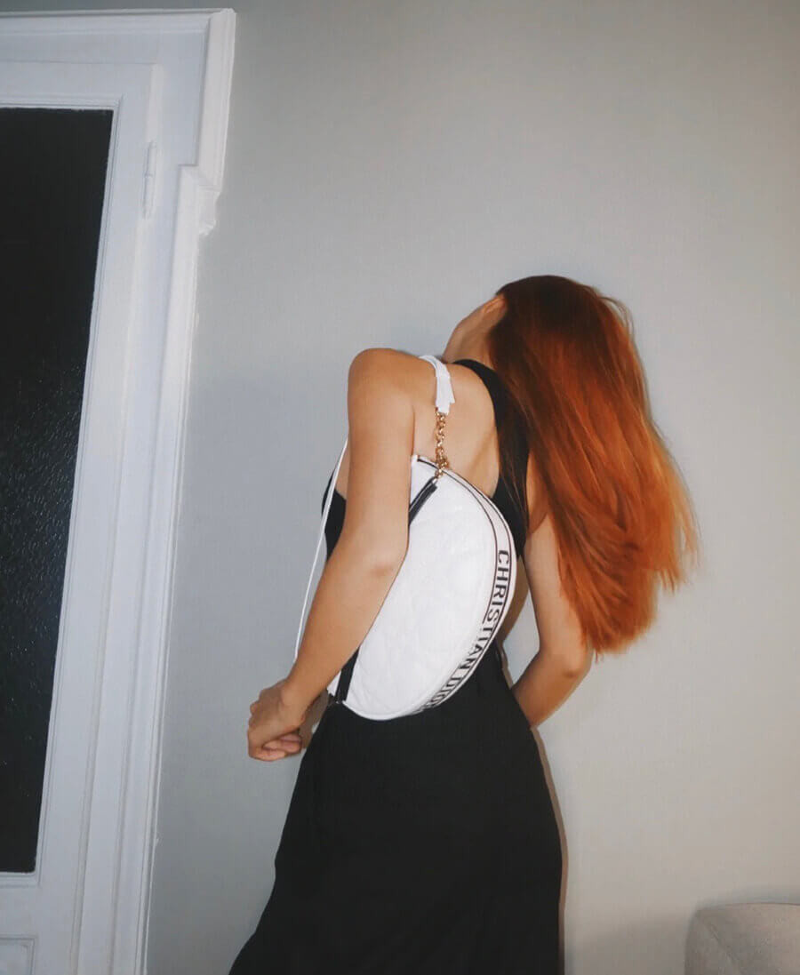 Christian Dior Medium Vibe Hobo Bag M7201 White Cannage Lambskin