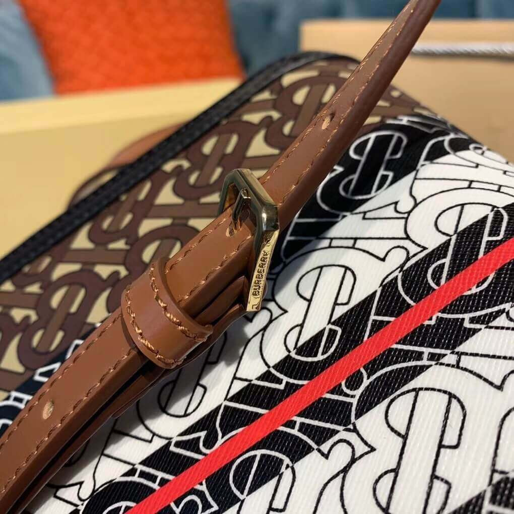 Burberry Small Monogram Stripe E-canvas TB Bag 80193361