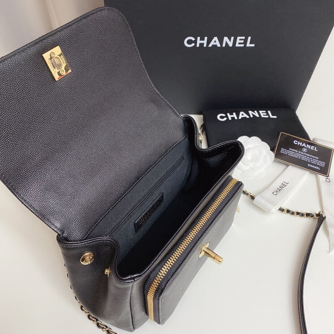 Chanel Quilted Caviar Leather Small Business Affinity Bag A93749