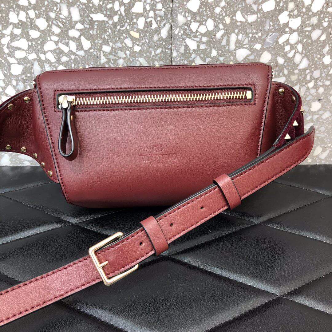 Valentino Garavani Velvet Rockstud Spike Belt Bag 0620R