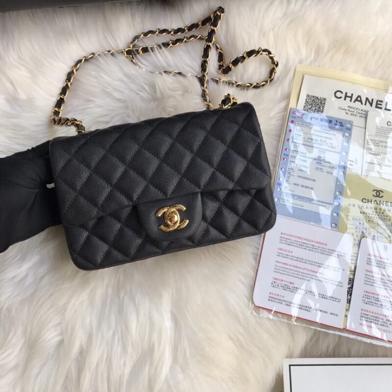 Chanel Caviar Calfskin 20cm Classic Flap Bag 1116 Black