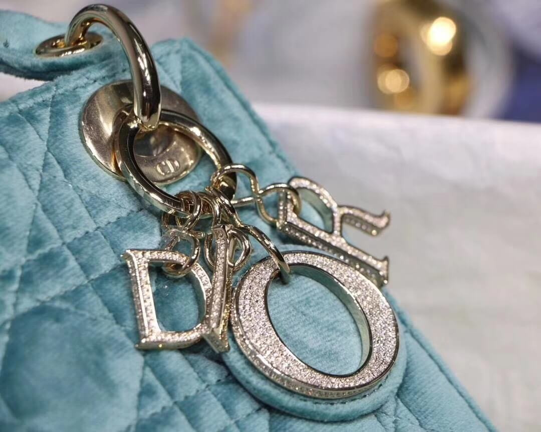 Christian Dior Velvet Mini Lady Dior Bag M505S