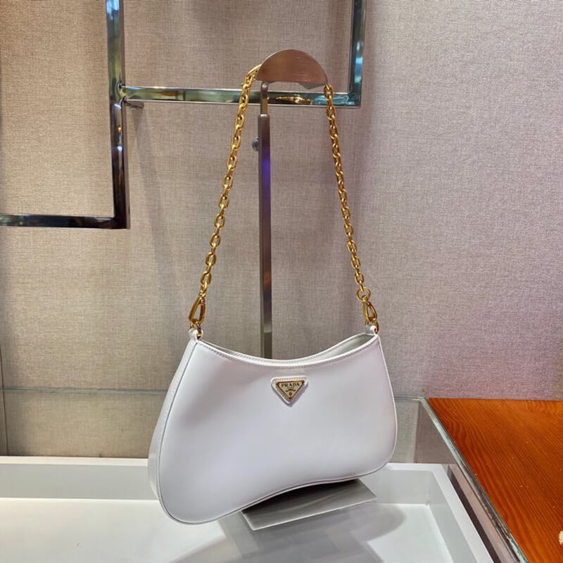 Prada Leather Chain Hobo Bag 1BC148
