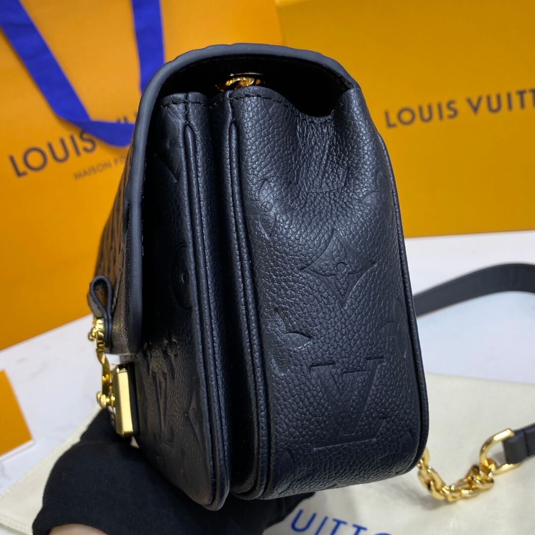 Louis Vuitton Monogram Empreinte Leather Marceau Bag M46200 Black