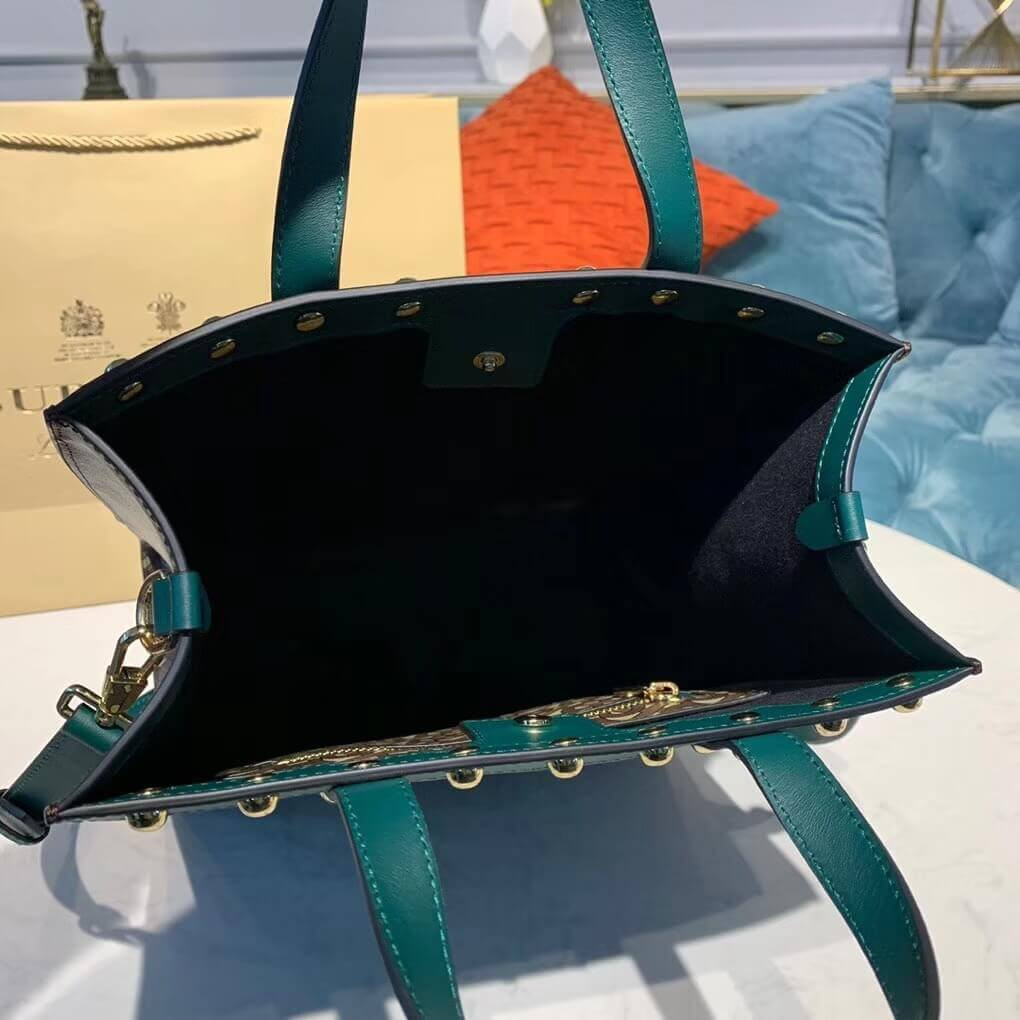 Burberry Small Monogram Print E-canvas Portrait Tote Bag 80250691