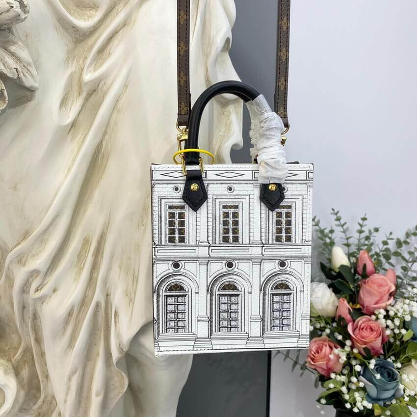 Louis Vuitton Printed Matte Calf Leather Petit Sac Plat M80991