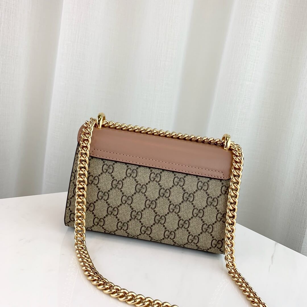 Gucci Padlock Studded GG Supreme Shoulder Bag 432182