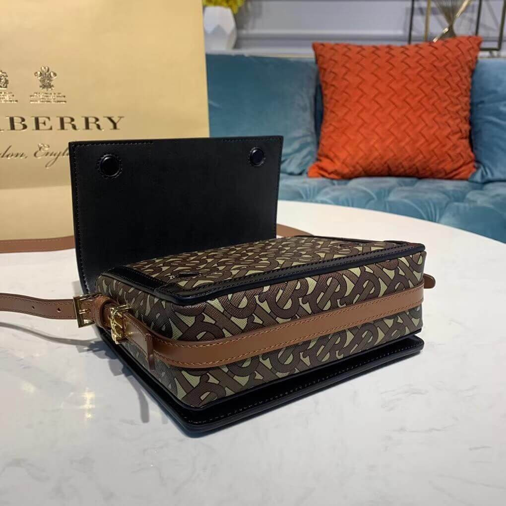Burberry Small Monogram Print E-canvas Grace Bag 80264311