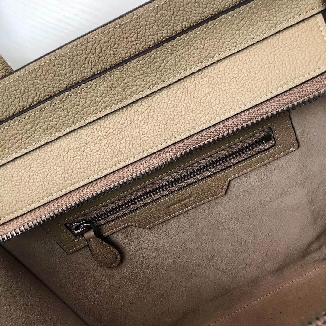 Celine Micro Luggage Handbag In Drummed Calfskin 189793