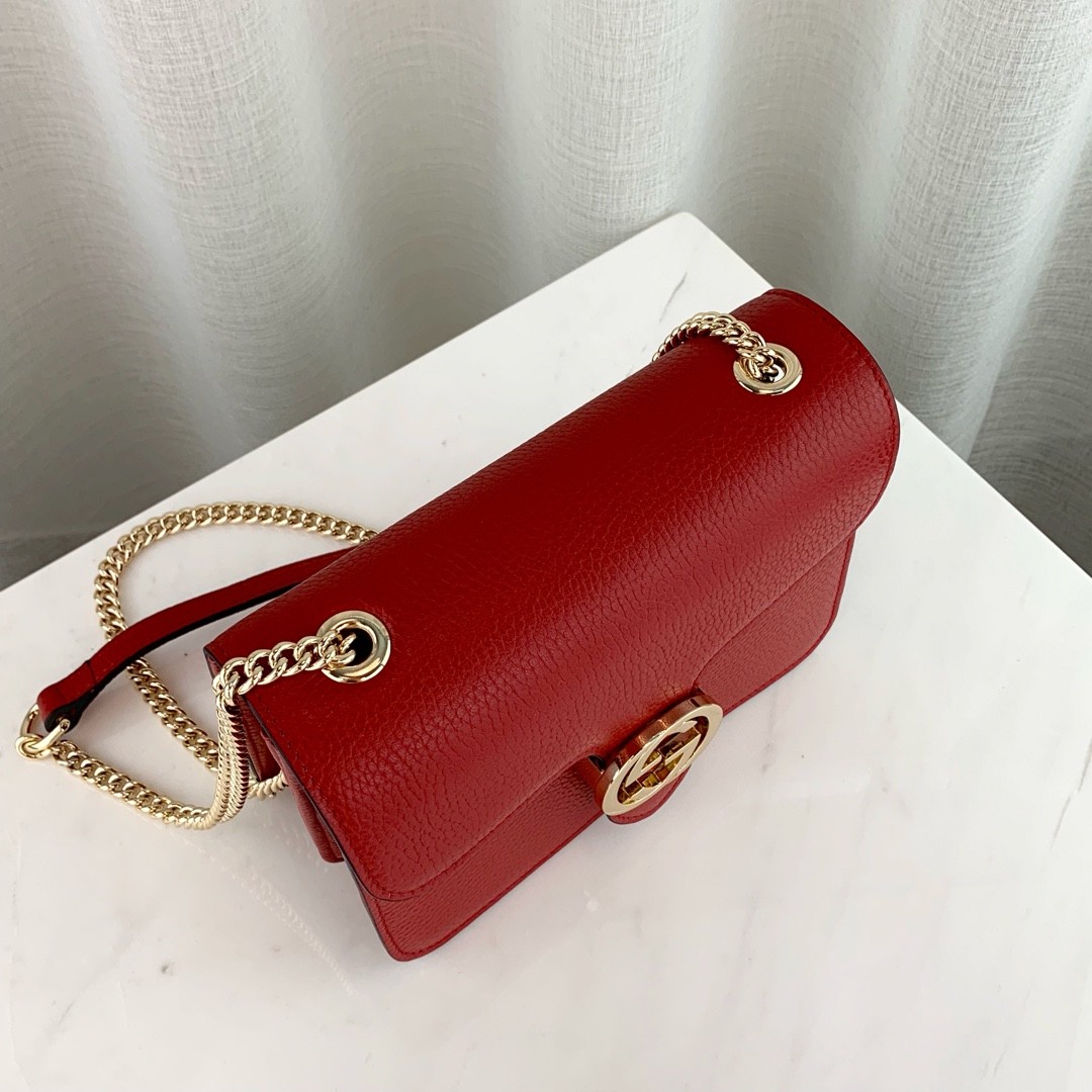 Gucci Interlocking Chain Leather Cross Body Bag 510304