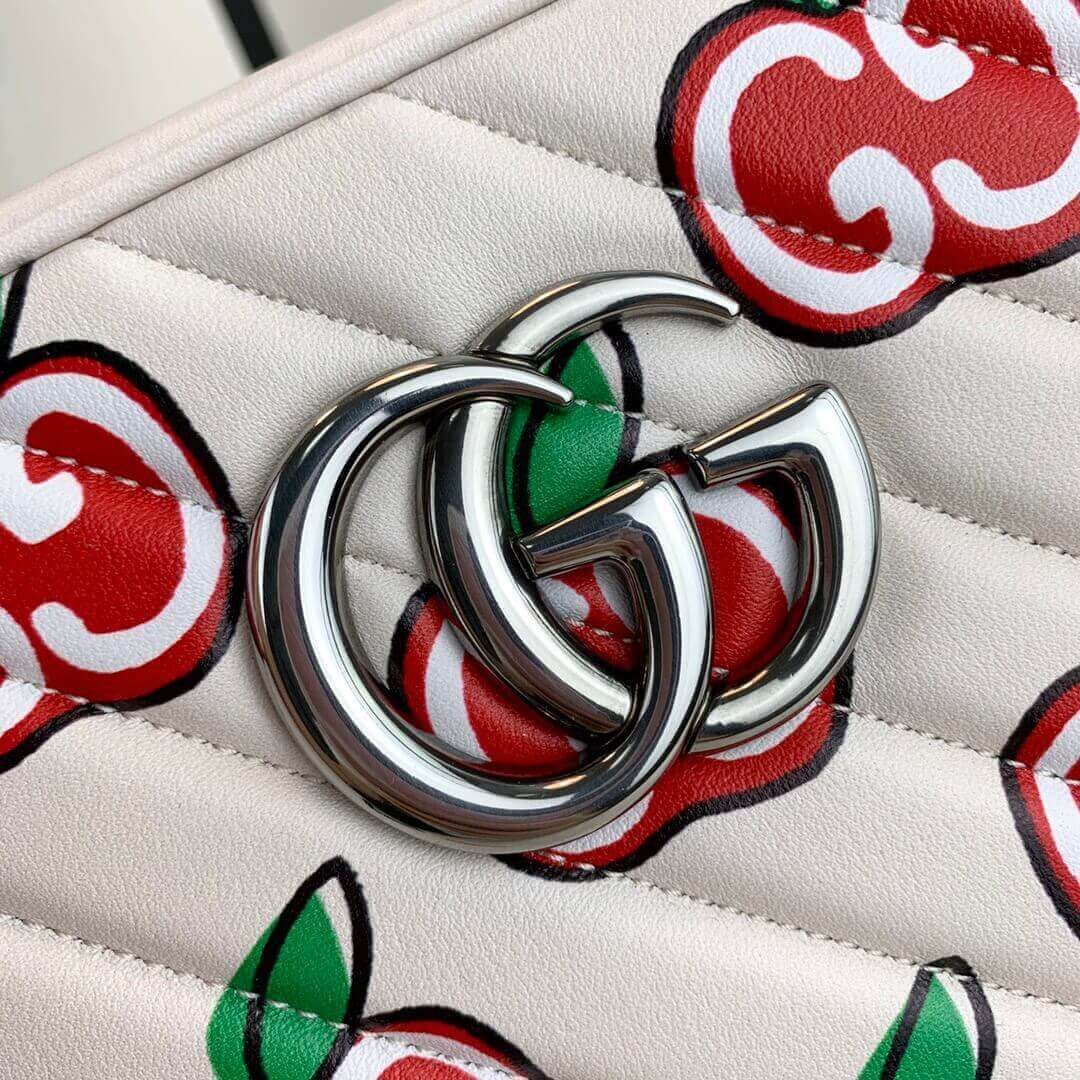 Gucci GG Apple Print GG Marmont Small Shoulder Bag 447632