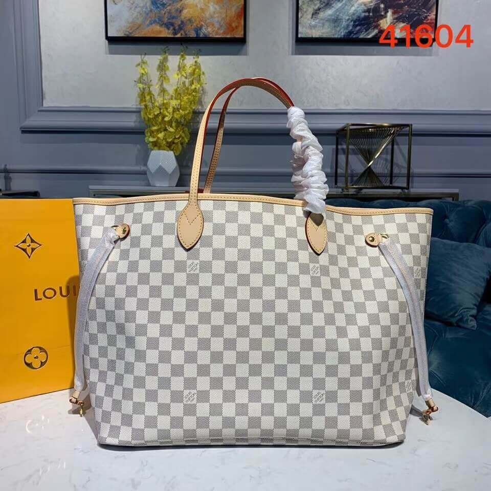 Louis Vuitton Damier Azur Canvas Neverfull GM N41604 Pink