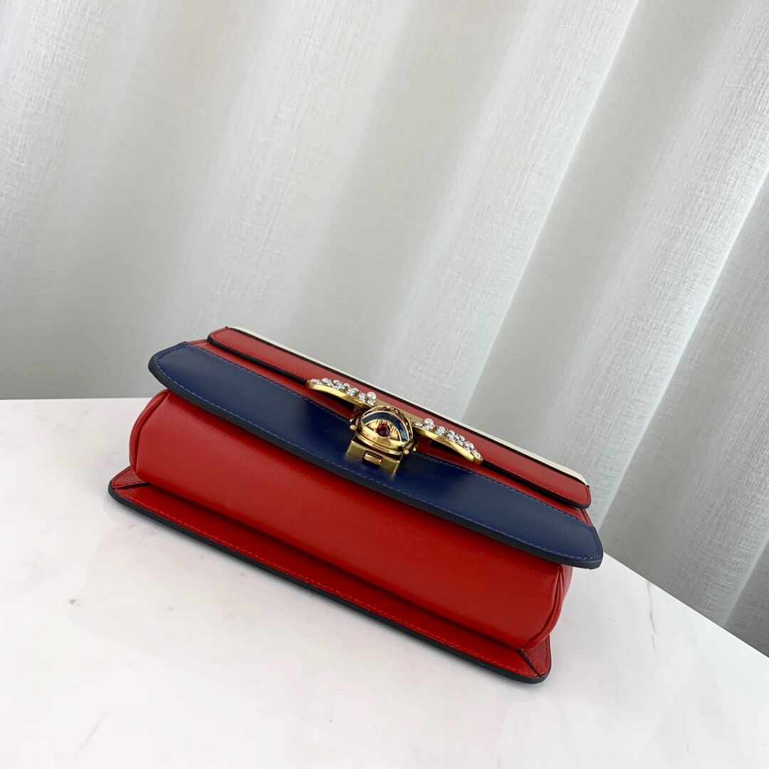 Gucci Queen Margaret Shoulder Bag 476542 Blue/Red/White
