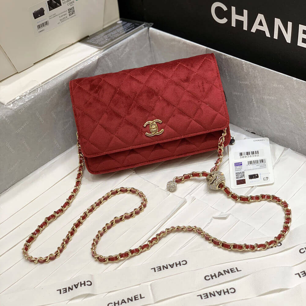 Chanel WOC With CC Details On Strap AP1450 in Velvet