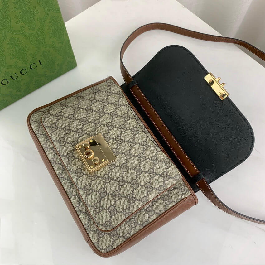 Gucci Padlock Small Shoulder Bag in GG Supreme Canvas 644527