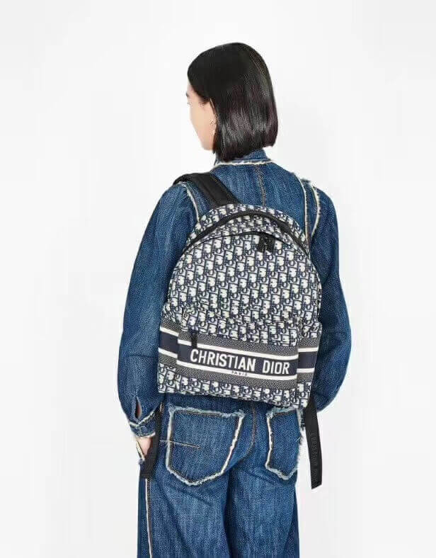 Christian Dior Oblique Jacquard Diortravel Backpack M6104