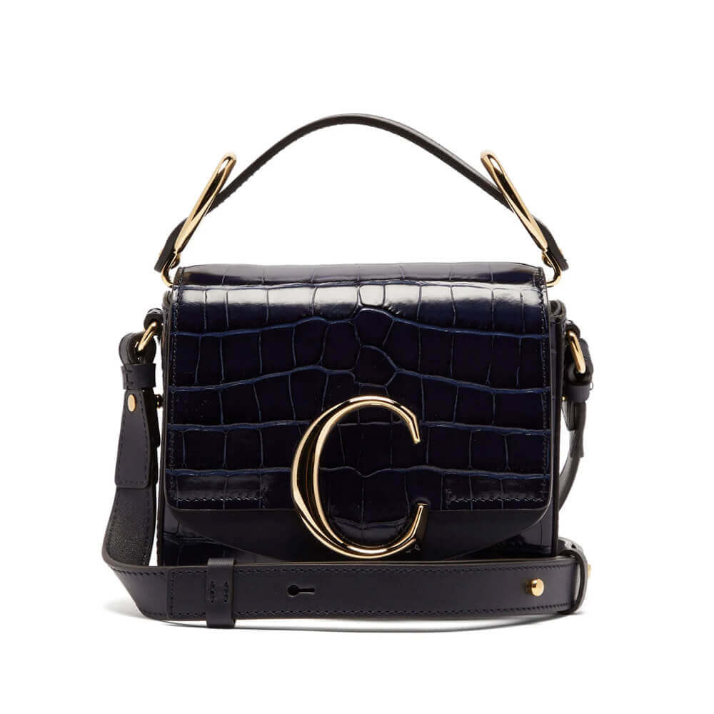 Chloe C Mini Bag In Embossed Croco A873