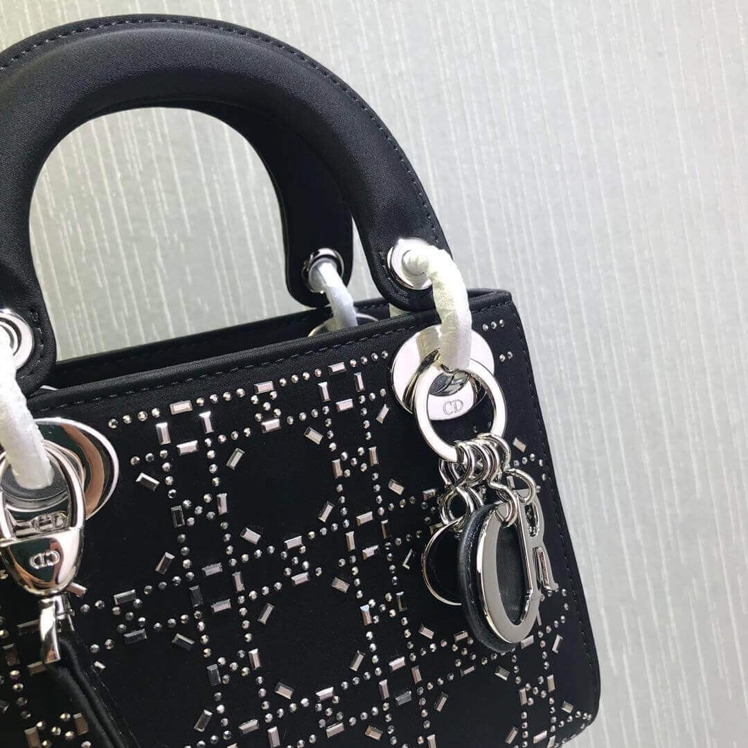 Christian Dior Rhinestones Mini Lady Dior Bag M0500