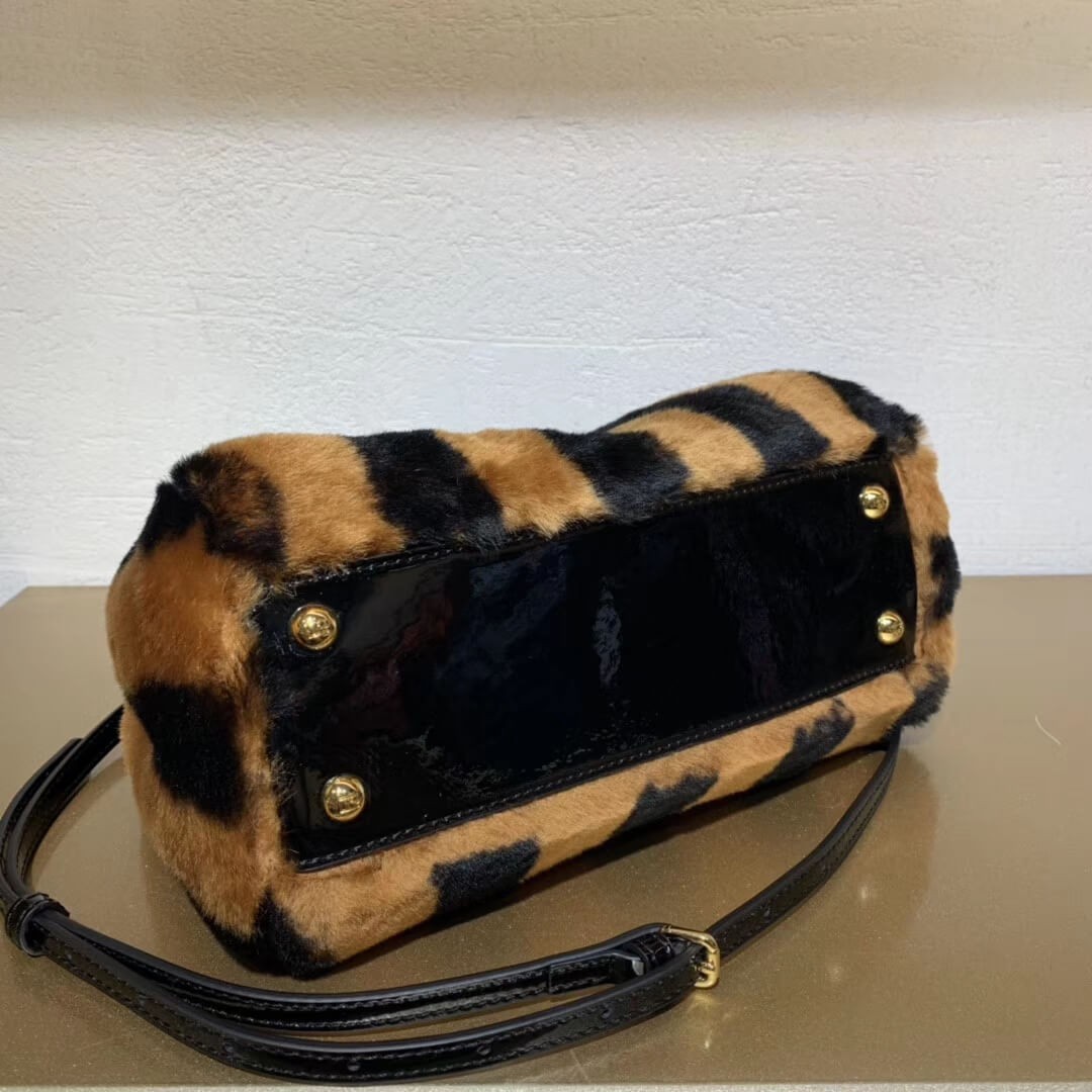 Fendi Peekaboo Iconic Mini Black Mink Bag 8BN244