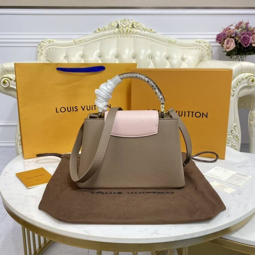 Louis Vuitton Taurillon Leather and Python Capucines BB M57539