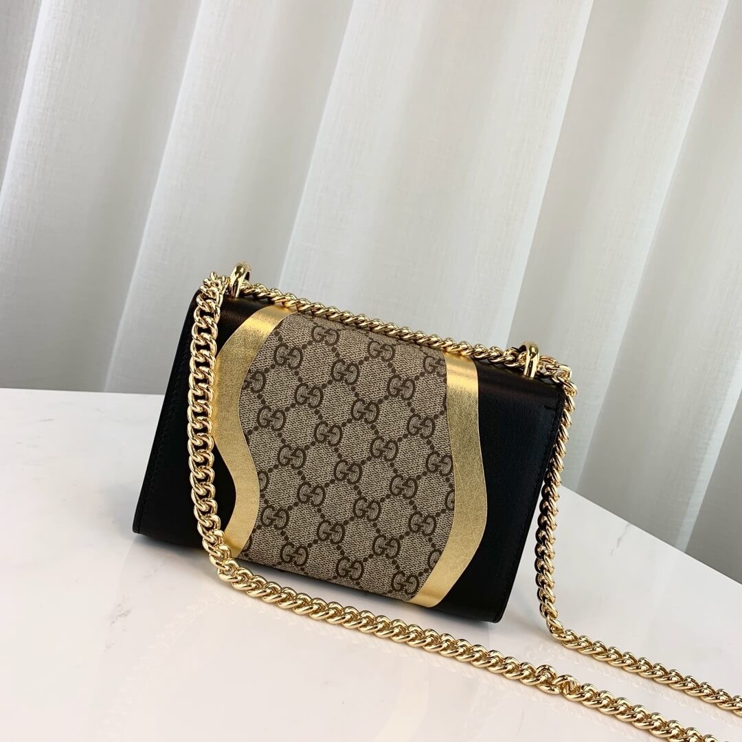 Gucci Padlock Small GG Shoulder Bag 432182 Black
