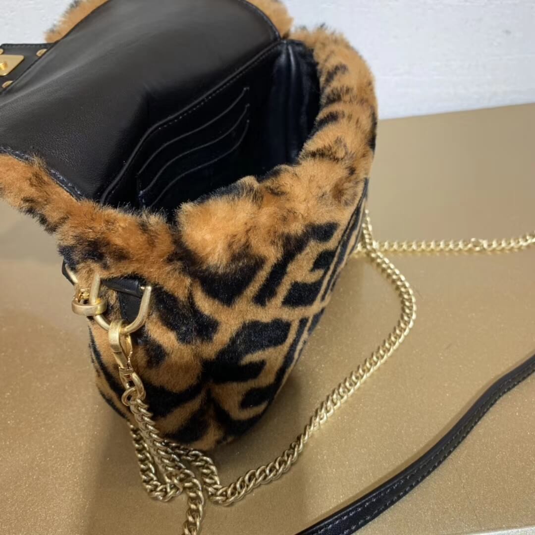 Fendi Sheepskin Mini Baguette Bag 8BS017