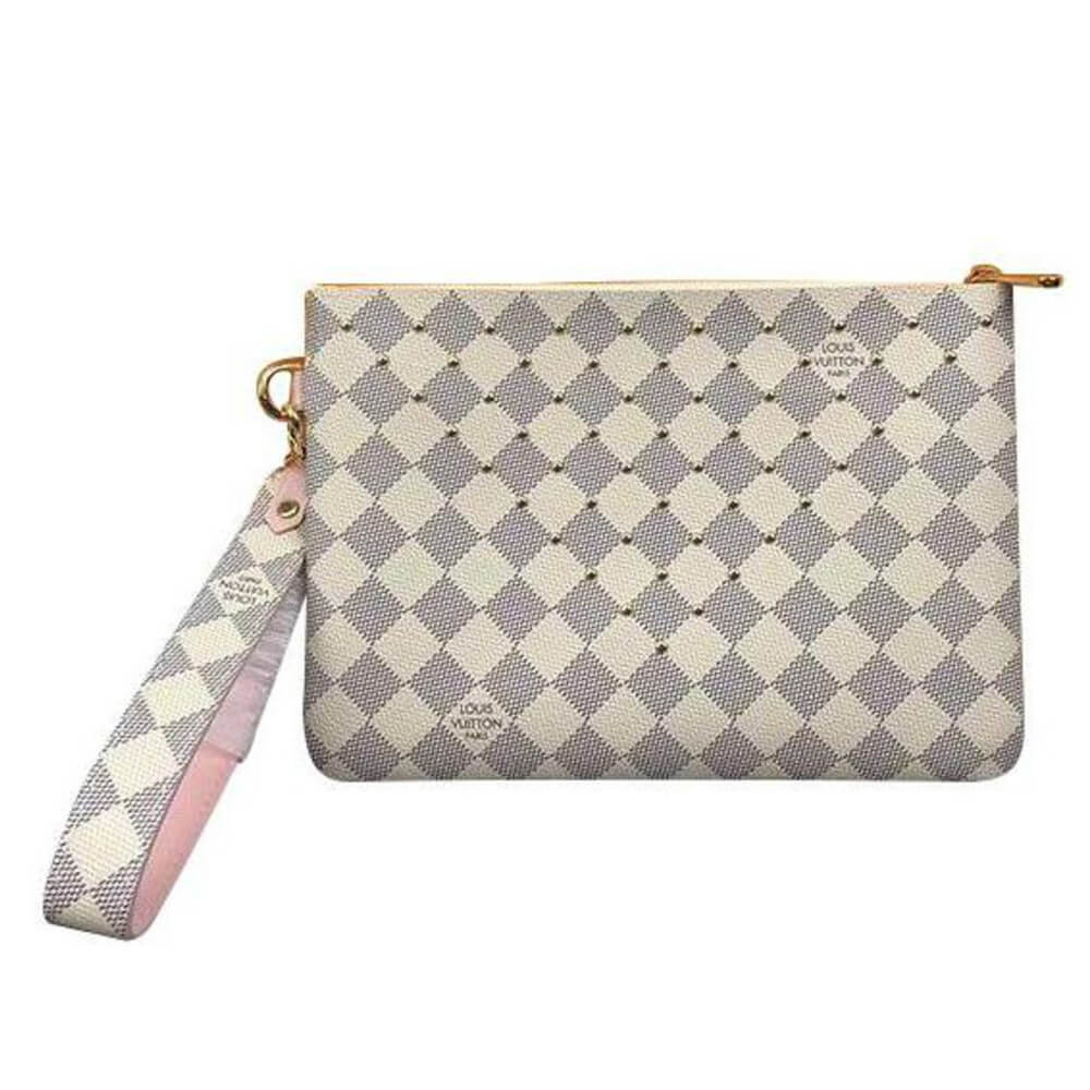 Louis Vuitton Damier Azur Canvas Zipped Pochette  N67500