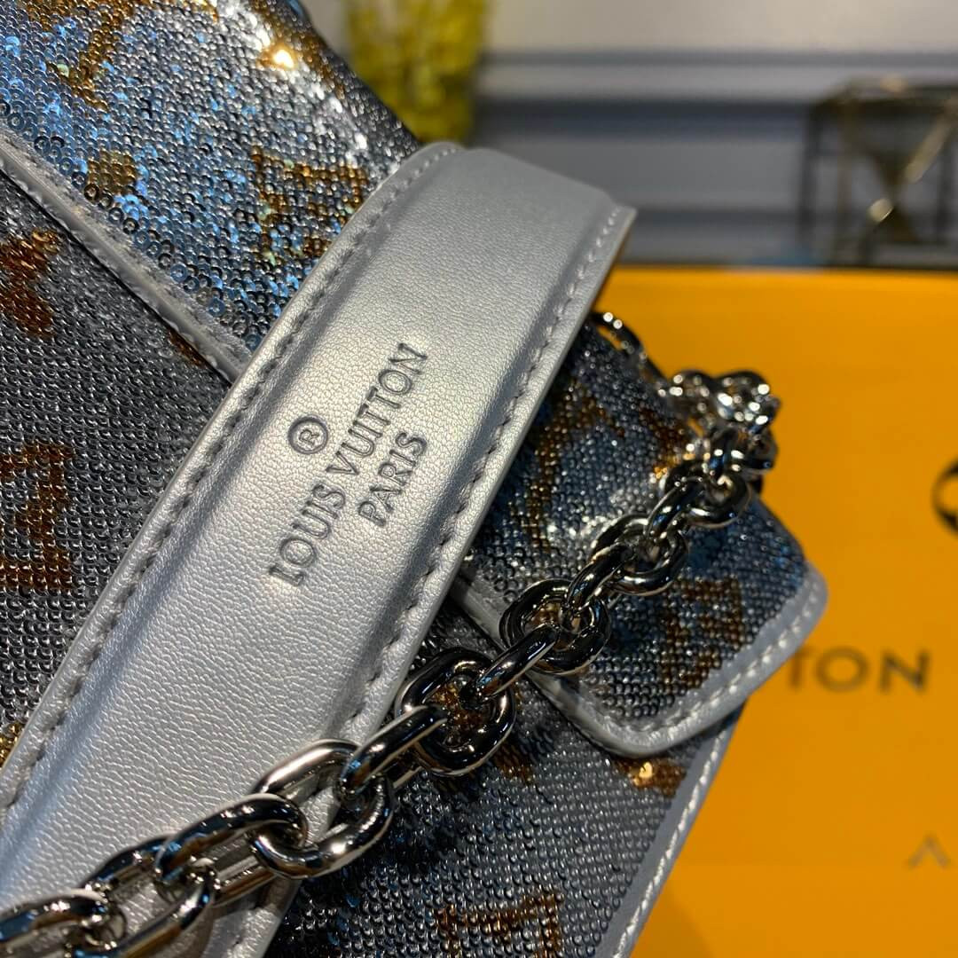 Louis Vuitton Twist PM with Silver Sequins M55842