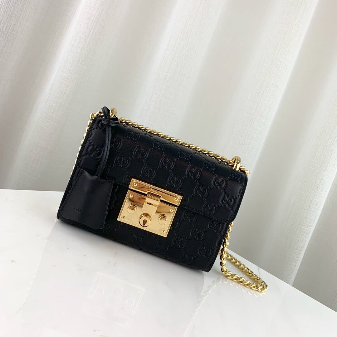 Gucci Padlock Small Gucci Signature Shoulder Bag 409487