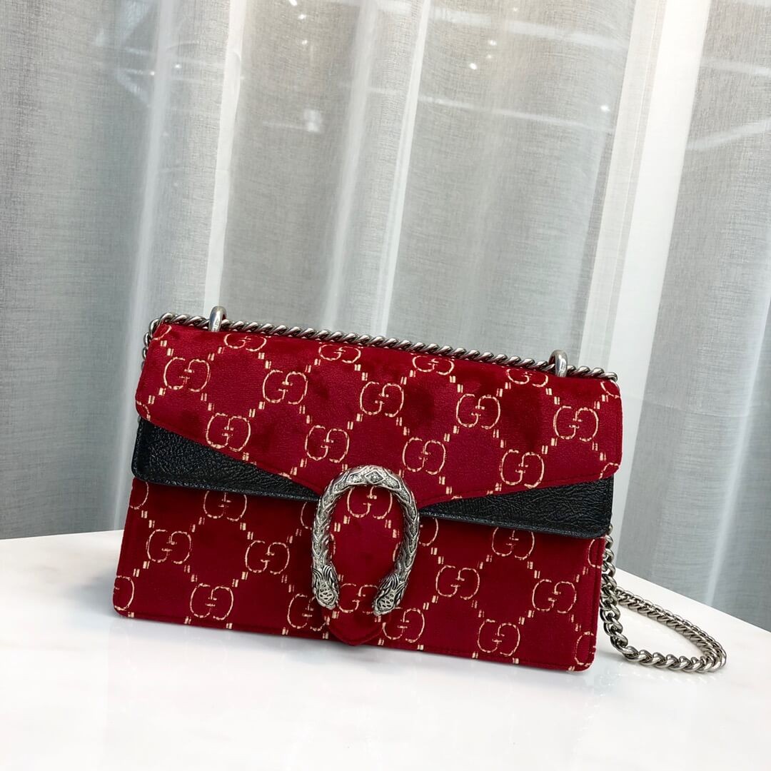 Gucci Dionysus GG Velvet Small Shoulder Bag 400249