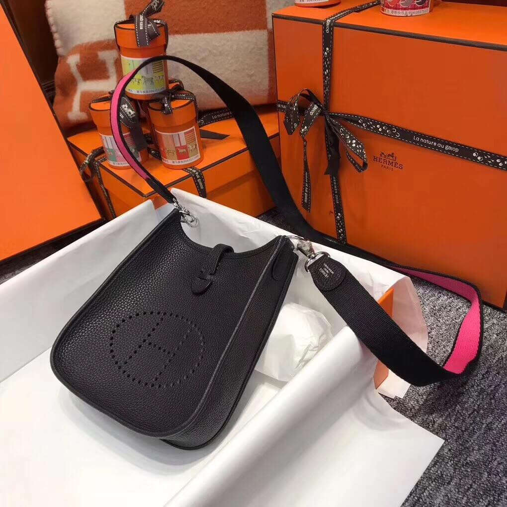 Hermes Mini Evelyne Bag in Togo Leather 17cm