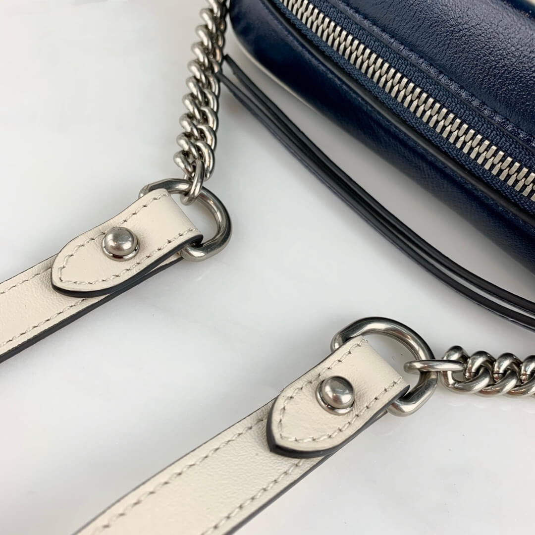 Gucci GG Marmont Matelassé Mini Bag 448065 Blue