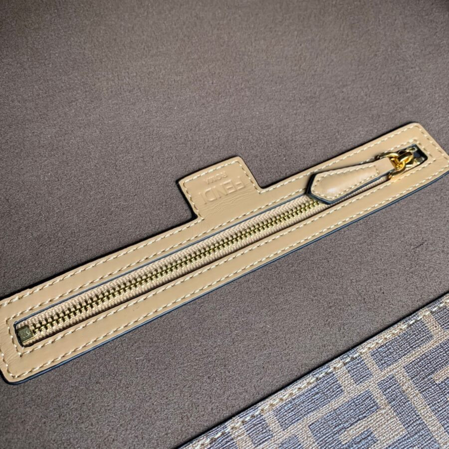 Fendi Medium Sunshine Shopper 8BH386 FF Glazed Fabric