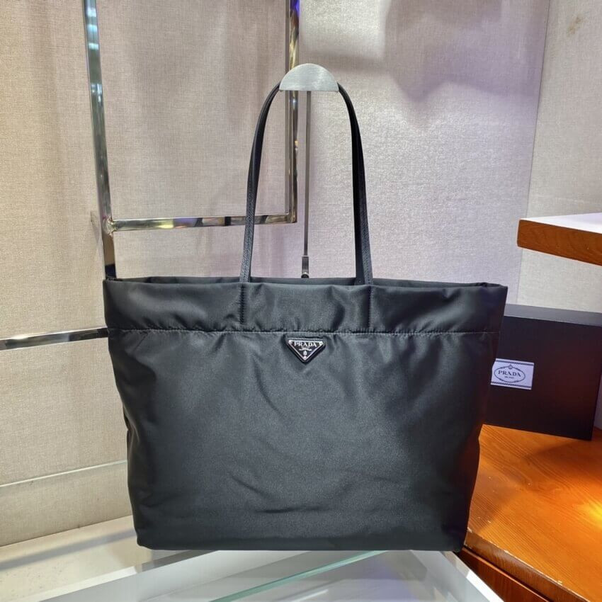Prada Re-Nylon and Saffiano Leather Tote Bag 1BG107
