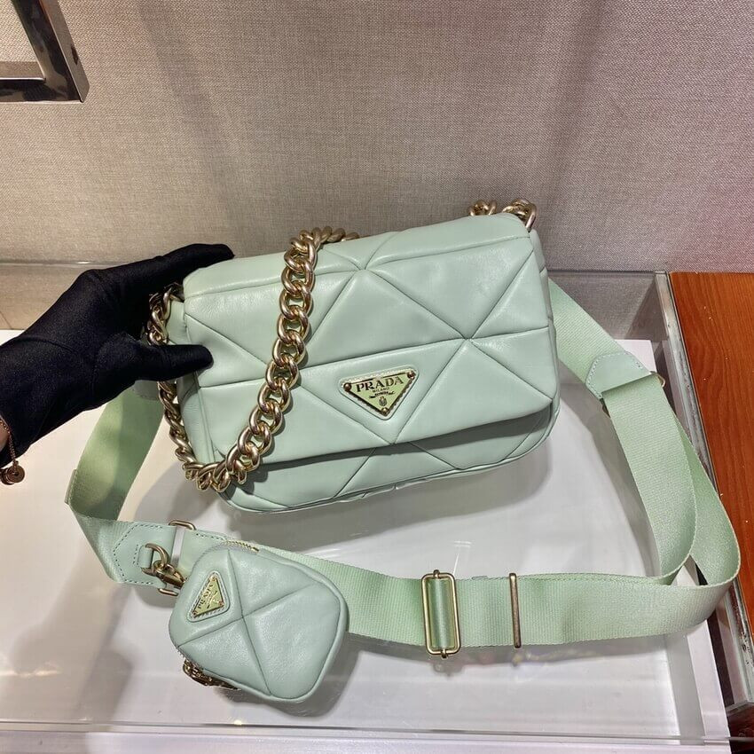 Prada System Lambskin Leather Patchwork Bag 1BD292