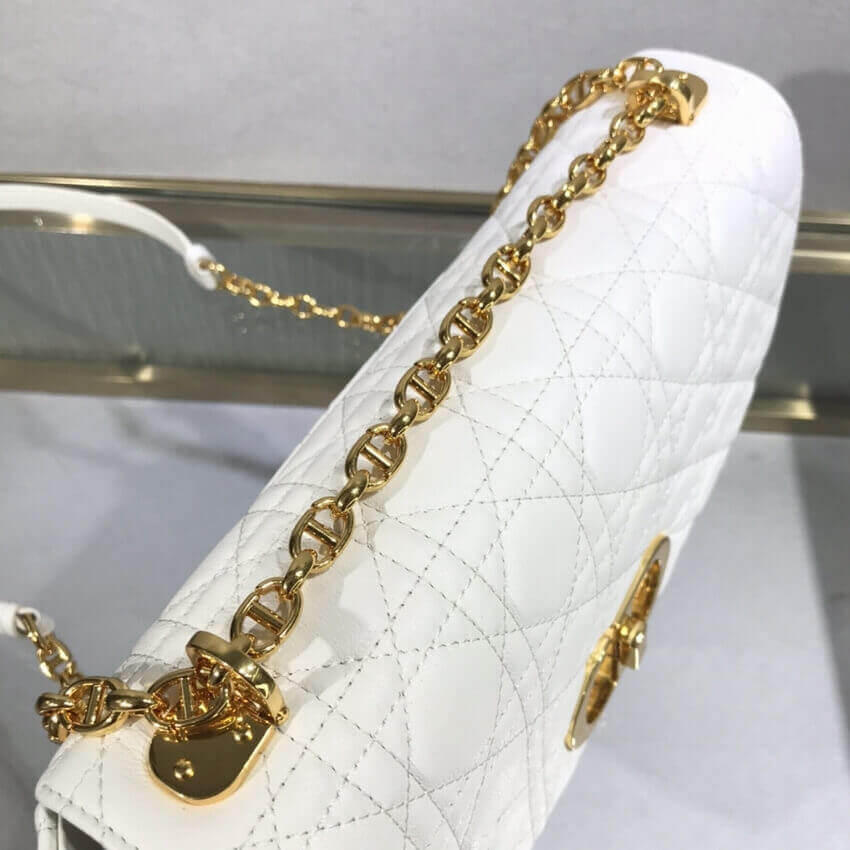 Dior Large Caro Bag Black Supple Cannage Calfskin M9243