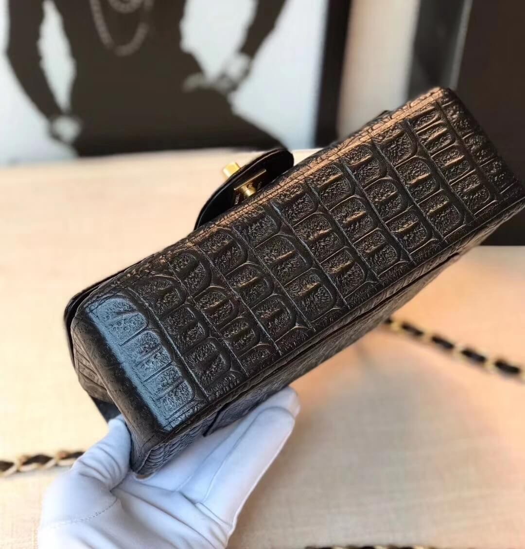 Chanel Alligator Flap Classic Bag 1116