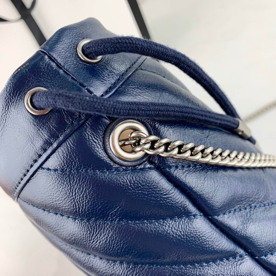 Gucci GG Marmont Mini Bucket Bag 573817 Blue