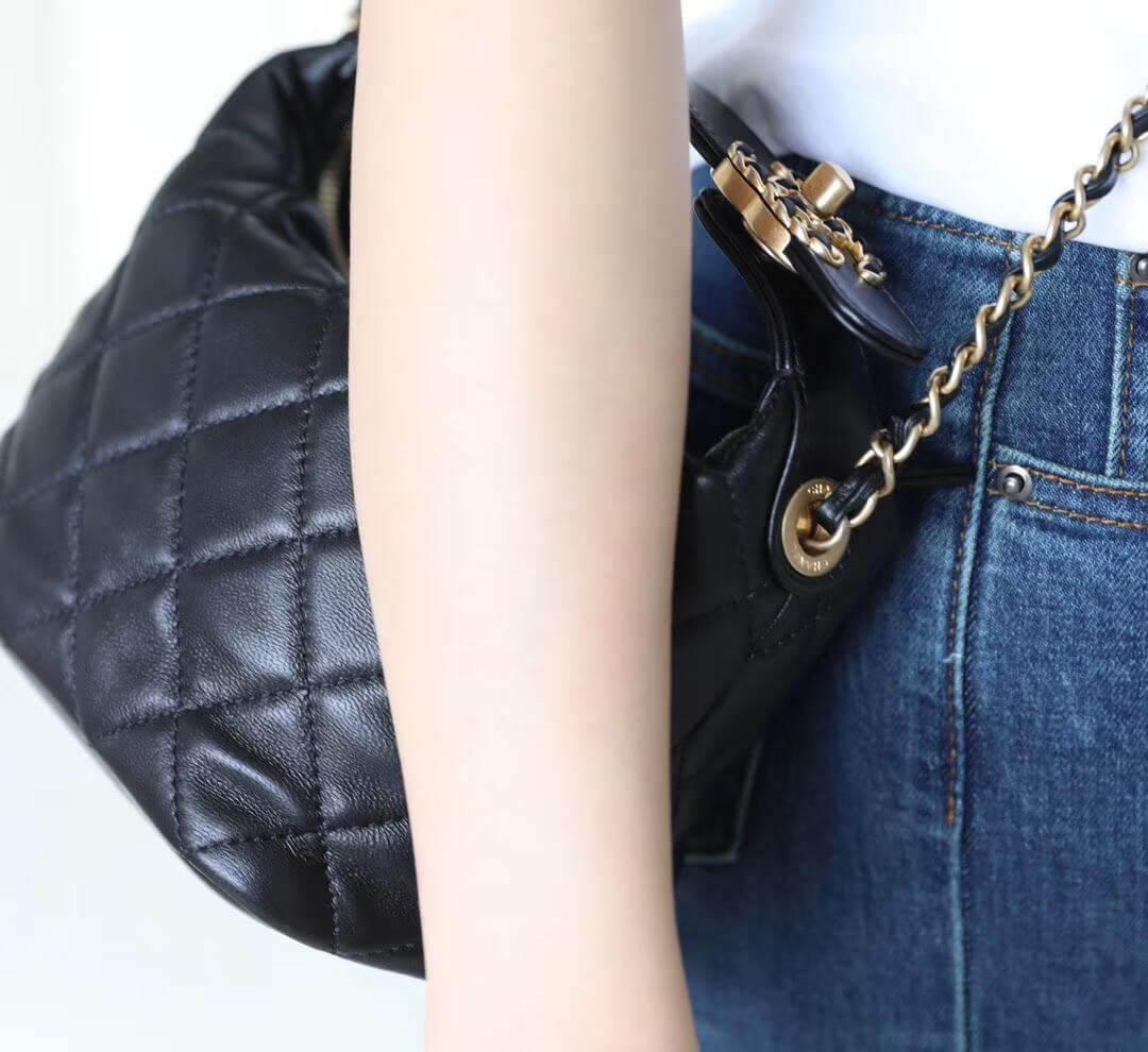 Chanel Small Lambskin Hobo Bag AS1745