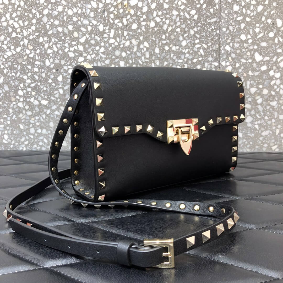 Valentino Garavani Rockstud Calfskin Crossbody Bag 0181